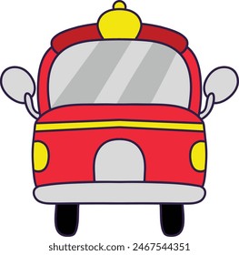 Firefighter Equipment Isolated on White Background. Vector Illustration in Cartoon Design and Shapes.