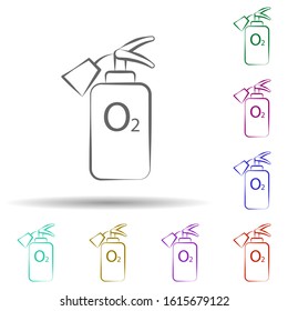 Firefighter, fire extinguisher in multi color style icon. Simple thin line, outline vector of firefighter icons for ui and ux, website or mobile application