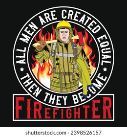 Diseño de camisetas gráficas para bomberos o bomberos o bomberos
