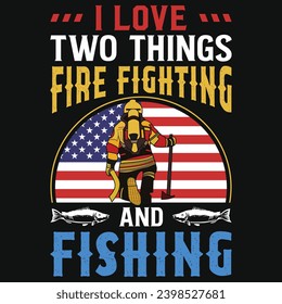 Firefighter or fireman typography or graphics tshirt design