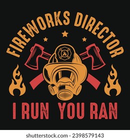 Feuerwehrmann oder Feuerwehrmann-Typografie oder Grafikdesign