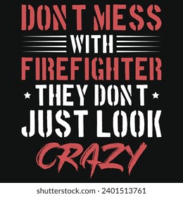 Tipografía o diseño de camisetas para bomberos o bomberos