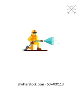 Firefighter flat icon