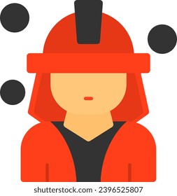 Firefighter Flat Icon Vector Design