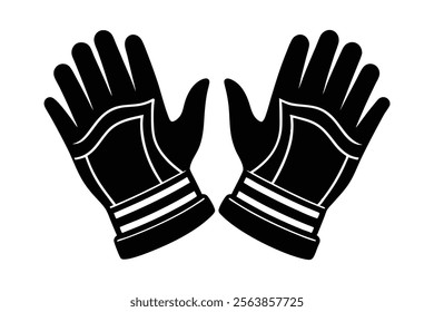 Firefighter Gloves vector art silhouette