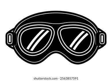 Firefighter Goggles vector art silhouette