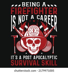 Firefighter graphic tshirt design illustrations 