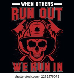 Firefighter graphics tshirt design vector design 
