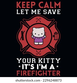 Firefighter graphics tshirt design vector design 
