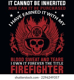 Firefighter graphics tshirt design vector design 