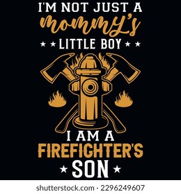 Firefighter graphics tshirt design vector design 