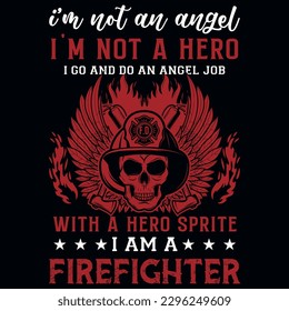 Firefighter graphics tshirt design vector design 