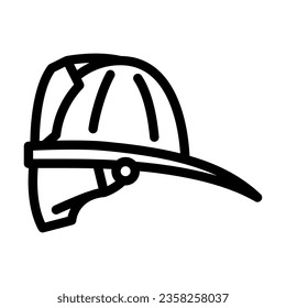 firefighter hat cap line icon vector. firefighter hat cap sign. isolated contour symbol black illustration