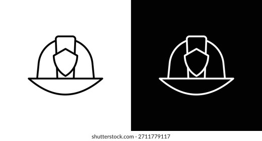 Umriss des Feuerwehrhut-Symbols Vektorisoliertes Piktogramm für das Web