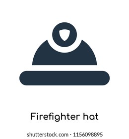 Firefighter hat icon vector isolated on white background, Firefighter hat transparent sign , symbols or elements in filled style