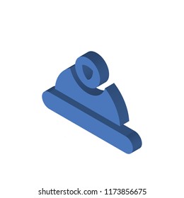 Firefighter hat isometric left top view 3D icon
