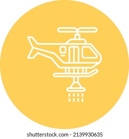 Firefighter Helicopter vector icon. Can be used for printing, mobile and web applications.
