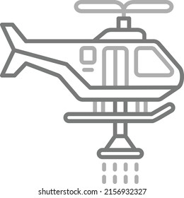 Firefighter Helicopter vector icon. Can be used for printing, mobile and web applications.