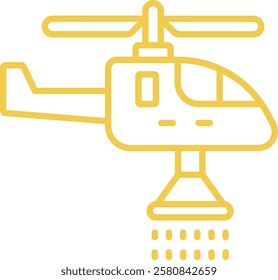 Firefighter Helicopter vector icon. Can be used for printing, mobile and web applications.