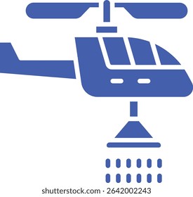 Firefighter Helicopter vector icon. Can be used for printing, mobile and web applications.