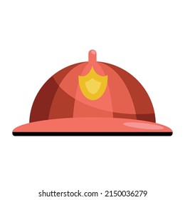 firefighter helmet equipment icon isolated