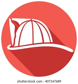 Firefighter Helmet Flat Icon