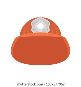 firefighter helmet flat style icon vector illustration design