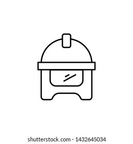 Firefighter helmet icon. Element of firefighter icon. Thin line icon for website design and development, app development