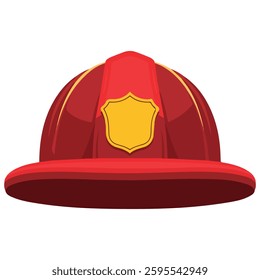 Firefighter helmet icon flat vector