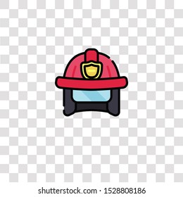 firefighter helmet icon sign and symbol. firefighter helmet color icon for website design and mobile app development. Simple Element from firefighter collection for mobile concept and web 