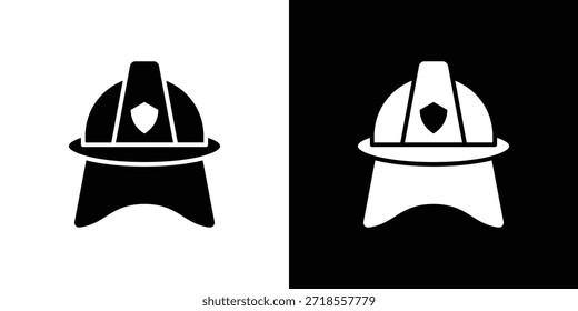 Firefighter helmet icon vector illustration - high quality black style vector icons