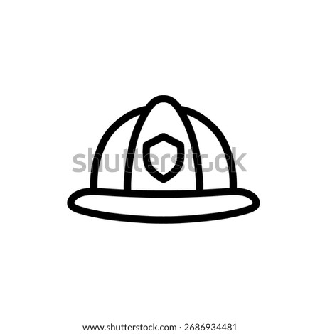 Firefighter Helmet Icon Vector Illustration for Emergency Services