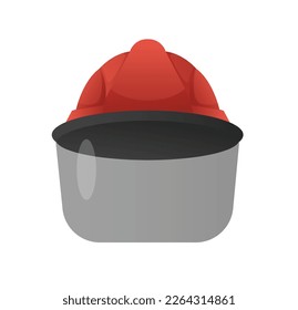 firefighter helmet isolated vector illustration