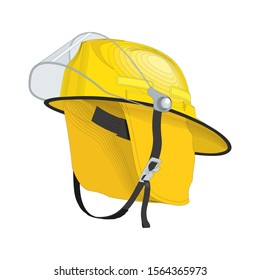 Firefighter Helmet on white background