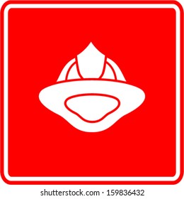 Brandschutzhelm-Schild