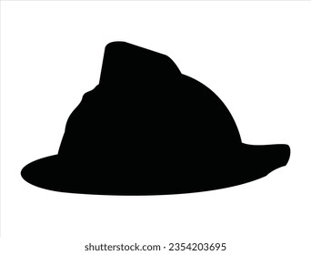 Firefighter helmet silhouette vector art