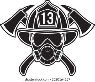 Firefighter helmet silhouette vector file