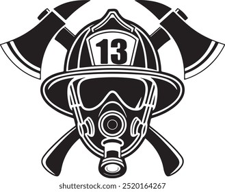 Firefighter helmet silhouette vector file