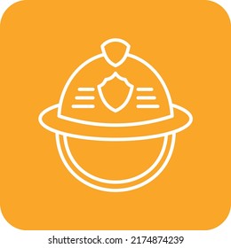 Feuerwehrhelm-Vektorsymbol. Kann für Druck-, Mobil- und Web-Anwendungen verwendet werden.