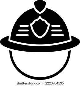 Firefighter Helmet vector icon. Can be used for printing, mobile and web applications.