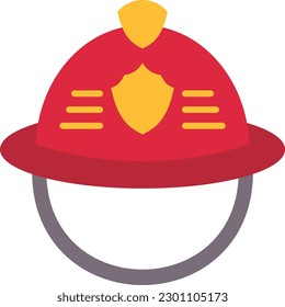 Firefighter Helmet vector icon. Can be used for printing, mobile and web applications.