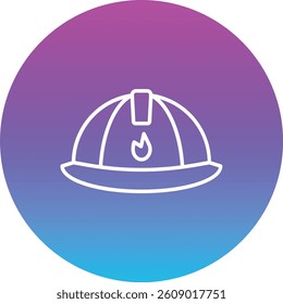 Firefighter Helmet vector icon. Can be used for printing, mobile and web applications.