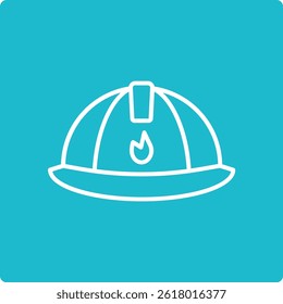 Feuerwehrhelm, Vektorsymbol. Kann für Druck-, Mobil- und Web-Anwendungen verwendet werden.