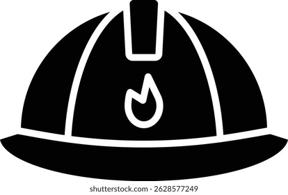 Firefighter Helmet vector icon. Can be used for printing, mobile and web applications.