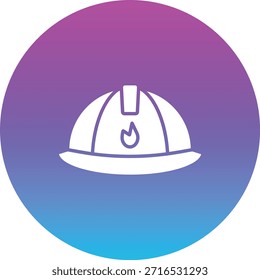 Icono de Vector de casco de bombero. Se puede utilizar para aplicaciones de impresión, móviles y de Web.