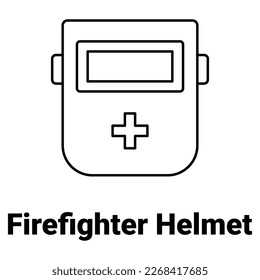 Firefighter helmet Vector Icon easily modify

