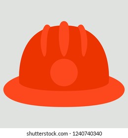 firefighter helmet , vector illustration , flat style
