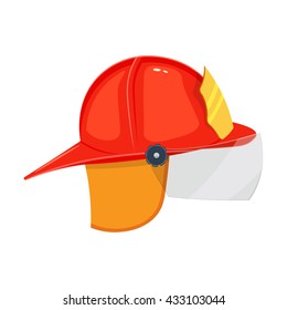 Firefighter helmet vector illustration isolated on a white background