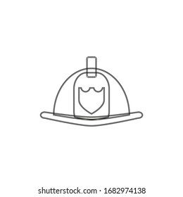 firefighter helmet vector on white background
