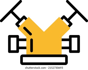 Firefighter hydrant, illustration, vector on a white background.